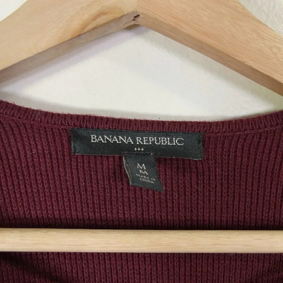 Banana Republic Faux Fur Burgundy Open Cardigan - Picture 12 of 16